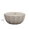 35" Outdoor Patio Coffee Table,Indoor Irregular Cement Coffee Table,Water Resistant Table For Garden Backyard,No Assembly Required-Coolbibila - 4 of 4