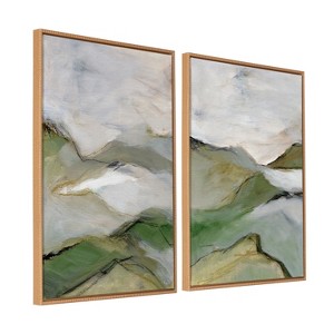 Kate and Laurel Sylvie Whispers of the Hills 1 and 2 Framed Canvas Art Set by Nikita Jariwala - 1 of 4