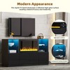 67.7" MDF High Gloss TV Stand with 34.2" Electric Fireplace, Sideboard Cabinet with LED Lights and Tempered Glass Shelves for Living Room - 4 of 4
