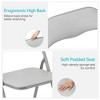 4 Pack Folding Chairs with Cushion and Metal Legs, Non-Slip Feet Pads for Outdoor & Indoor Event Portable - 3 of 4