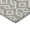 Taupe And Ivory Geometric Washable Indoor Outdoor Area Rug - 4 of 4