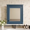 Vynxaria 24"x27" Blue Wall-Mounted Medicine Cabinet with Mirror and Adjustable Shelf - 2 of 4