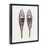 Stupell Industries Minimal Winter Snow Shoes Black Framed Floater Canvas Wall Art - 3 of 4