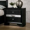 Vynxaria Contemporary 1pc Nightstand - Hidden Jewelry Drawer,  Nickel Knobs, Solid Wood Construction - 2 of 4