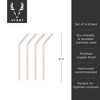 Viski Copper Metal Straws, 8 Inch Copper Straws Reusable Straws for Tumblers, Stainless Steel Drinking Straw, Reusable Straw, Set of 4 - 3 of 4