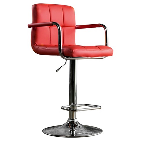 Red bar deals stools with arms