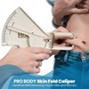 MEDca Pro Body Skin Caliper, Handheld BMI Tool with Chart for Fitness & Fat Monitoring, White - 3 of 4
