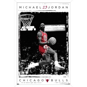 Trends International Michael Jordan - Dunk Framed Wall Poster Prints - 1 of 4