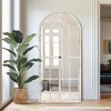 Wooakway 71"H 31"W Arch Solid Wood Accent Mirror Rustic Full Length Mirror for Living Room Bedroom Entryway - 2 of 4