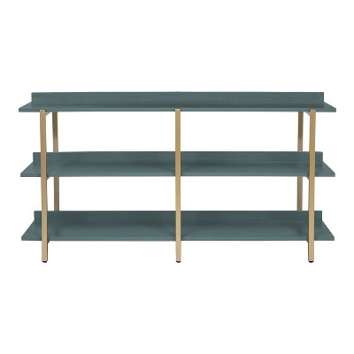 31.88" Prista 3 Tier Display Shelf Antique Blue/Gold - miBasics