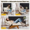 MOONMISS Comfortable Circle Velvet Adjustable Accent Chair and Footrest Set, Thick-Padded Lounge Chair For living room - 4 of 4
