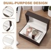 Unique Bargains PU Leather Soft Portable Travel 1 Slot for 2 Watch Storage Case - 3 of 4