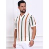 INSPIRE CHIC Men's Hollow Knit V Neck Short Sleeve Golf Polo Shirts - 4 of 4