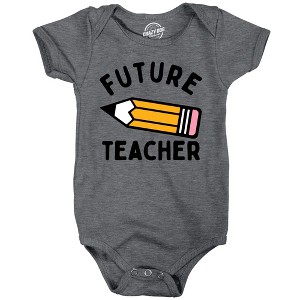 Future Teacher Baby Bodysuit Funny Sarcastic Pencil Graphic Novelty Jumper For Infants - Crazy Dog Baby Bodysuit - 1 of 4