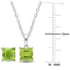 EVERLY JEWELRY | Sterling Silver Created Gemstone and Multiple Gemstones 2-Piece Set of Pendant with Chain and Earrings. - 2 of 3