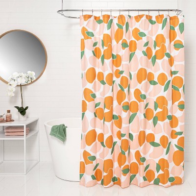 Orange Shower Curtains Target, Orange Chevron Shower Curtain