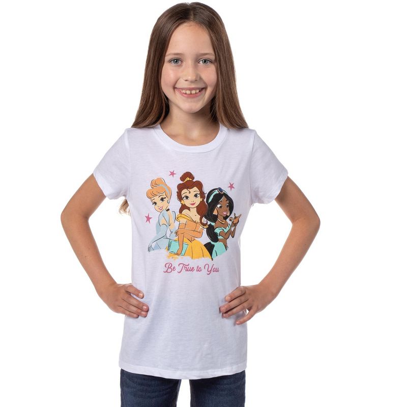 Disney Princess Cinderella Belle Jasmine Be True To You T-Shirt, 2 of 5