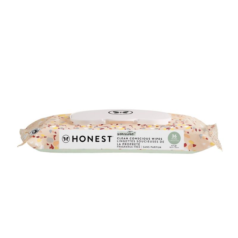 The Honest Company Plant-Based Baby Wipes made with over 99% Water - Terrazzo - 36ct, 1 of 7