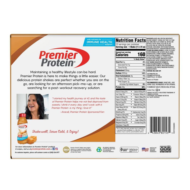 Premier Protein Nutritional Shake - Caramel - 11.5oz/12ct, 3 of 6