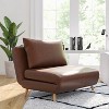 Merrick Lane Convertible Tri-Fold Sleeper Chair with Channel Stitching and Pillow - 2 of 4