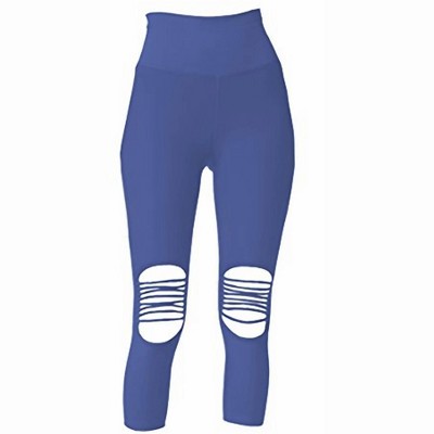 Women's ST Nicholas Ripped Capri Leggings - Phat Buddha