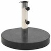 vidaXL Umbrella Base Black Granite Medium Umbrella Base Round Modern - 2 of 4