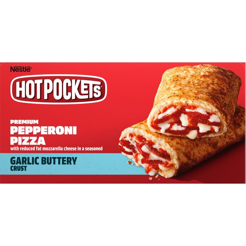 Hot Pockets Frozen Garlic Buttery Crust Pepperoni Pizza Sandwiches, 6 of 9