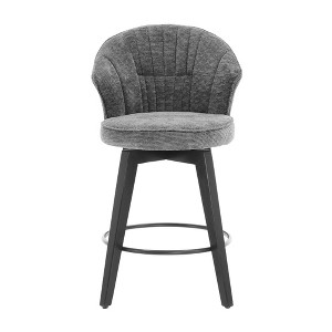 Ridstar Set of 2 Modern Counter Height Stools For Living Room, Bedroom & Bar-Dark Grey - 1 of 4