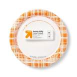 Halloween Disposable Plate 10" - Orange Plaid - 24ct - up & up™