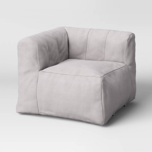 Modular Bean Bag Section Sofa Corner Seat Gray Room Essentials