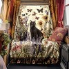 1pc Butterfly and Black Cat Design Flannel Blanket, All Season Car RV Interior Decor Nap Throw, Christmas Gift. - 4 of 4