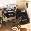 Besiost Corner Home Office Desk with File Drawers, Computer Desk with Charging Station - 4 of 4
