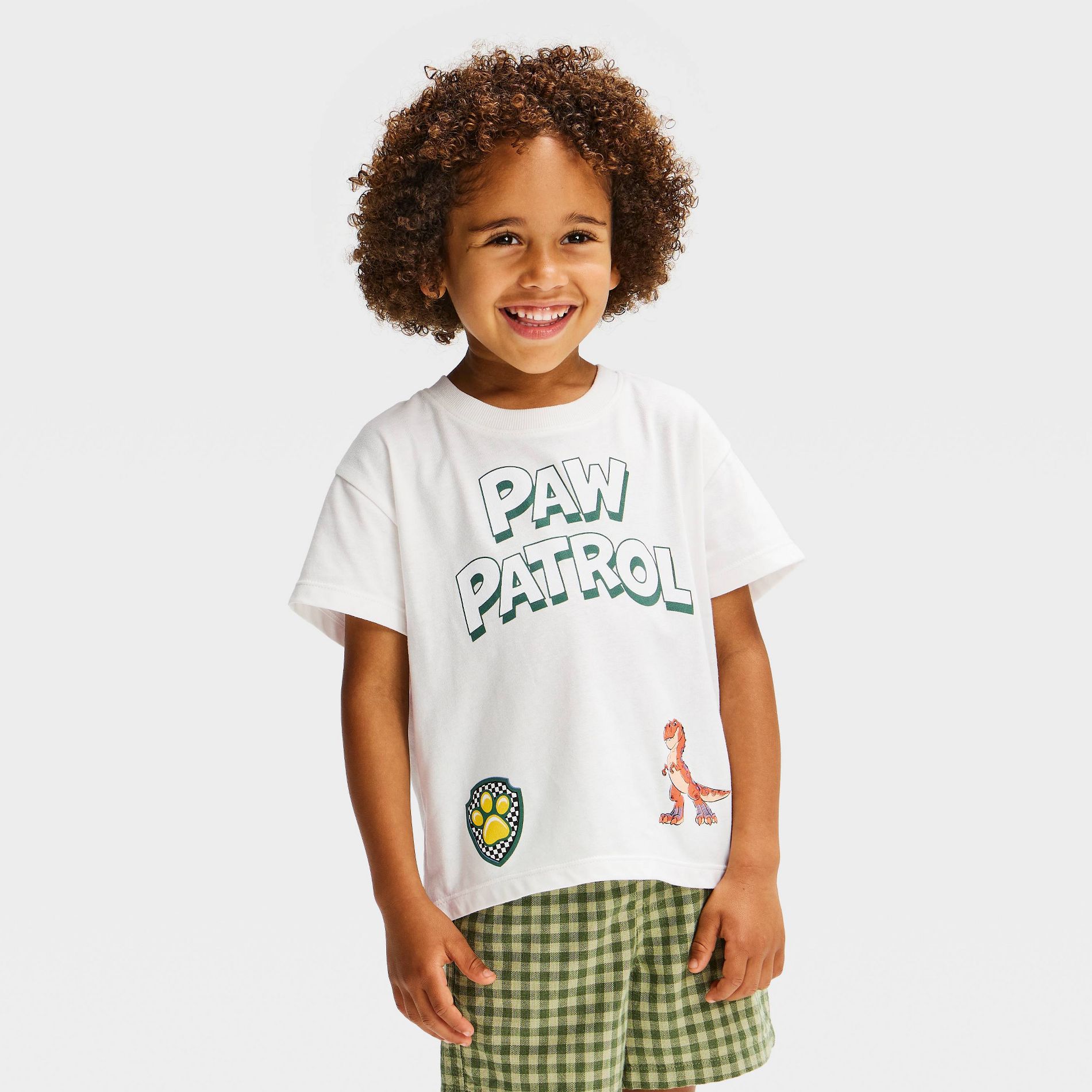 Toddler Boys' Paw Patrol Dino Graphic T-Shirt - Off-White