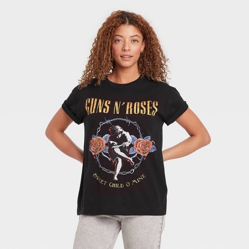 Women S Guns N Roses Short Sleeve Graphic T Shirt Black Target