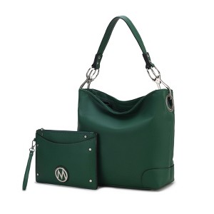 MKF Collection Viviana Vegan Leather Hobo Bag with Matching Wristlet by Mia K - 1 of 4