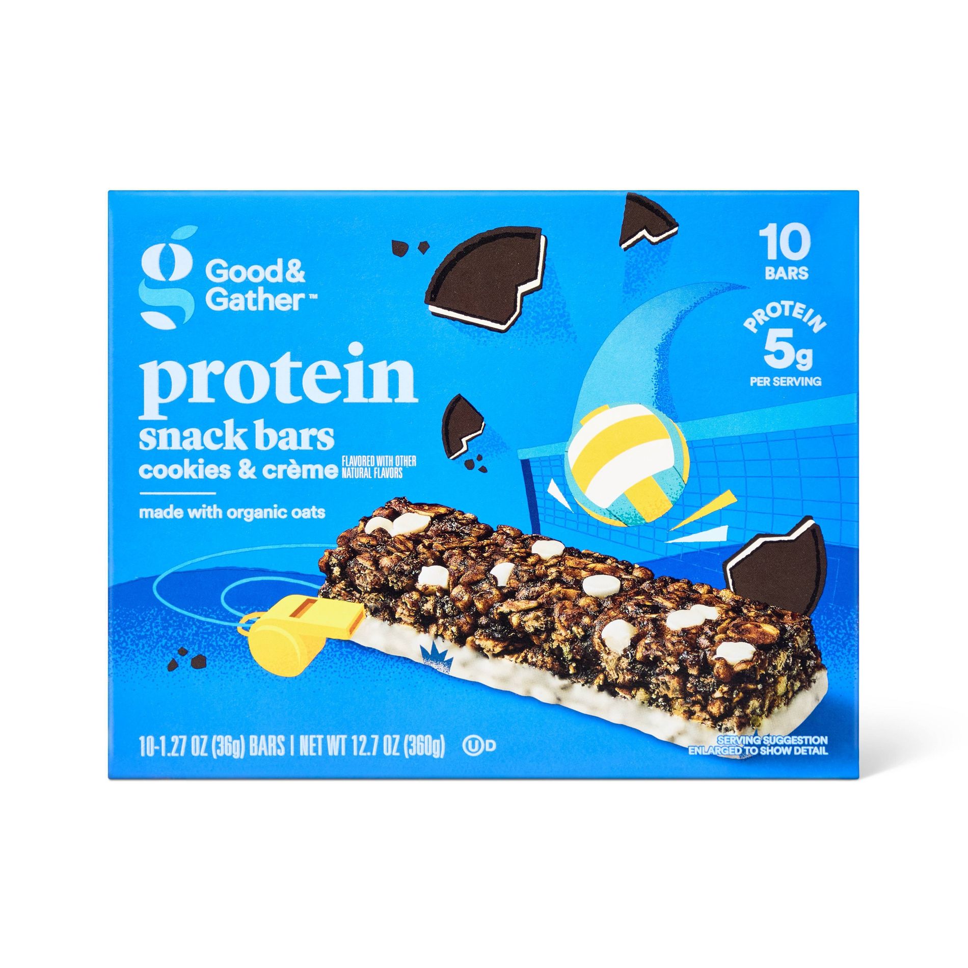 Cookies & Creme Kids' Protein Snack Bars - 12.7oz/10ct - Good & Gather™