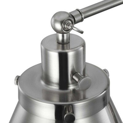 Hinton Nickel Swing Arm Wall Light with Vintage Brass Finish