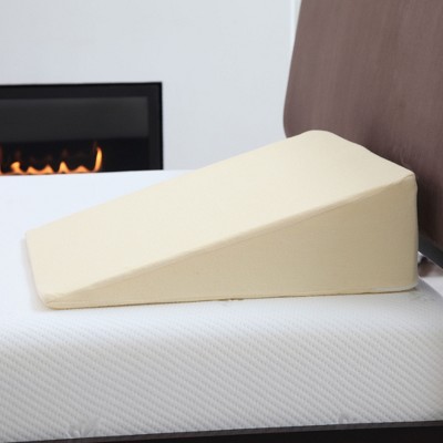 Ivory Memory Foam Wedge Pillow for Maternity and Support