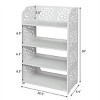 FURNIinspire Shoe Racks Wood 4 Tier Free Standing Shoe Rack Shoe Organizer Multifunctional Shoe Shelf for Entryway, White, 9.4"*16.5"*26" - 3 of 4