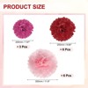 Unique Bargains Wedding Shower Bridal Party Decoration 3 Size Paper Pom Poms Flower Ball 15 Pcs - 2 of 4