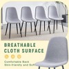 4-Piece Gray Fabric Backrest and Metal Combination Spoon Chair Set, Dining Chair - 3 of 4