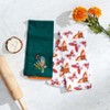 The Lakeside Collection Butterfly and Skeletons Embroidered Set of 2 Kitchen Towels - 2 of 3