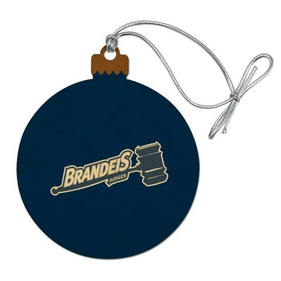 Brandeis University Primary Logo Wood Christmas Tree Holiday Ornament