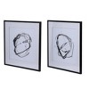 A&B Home 31.5"x31.5" Set of 2 Abstract Watercolor Print Wall Arts Black: Modern Mixed Media, Includes Mounting Hardware - 4 of 4