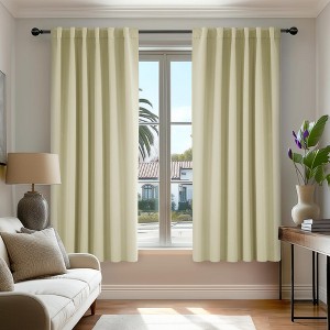 Deconovo 2 Panel Room Darkening Back Tab Window Curtains 52x84 - 1 of 4