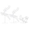 vidaXL Christmas Reindeer & Sleigh White Acrylic Large - 4 of 4