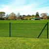 vidaXL Chain Link Fence with Posts Spike Steel 2.6ftx82ft - 2 of 4