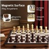 Beyond Innoventions Wooden Magnetic Chess Set – 15" Foldable Board with Storage & 2 Extra Queens – Portable Travel Chess Game for Adults & Kids - 3 of 4