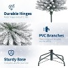 9 FT Slim Artificial Christmas Tree with Premium PVC Tips,Large Flocked Pencil Christmas Tree with Lights,Snowy Branch Tips,Metal Stand - 4 of 4