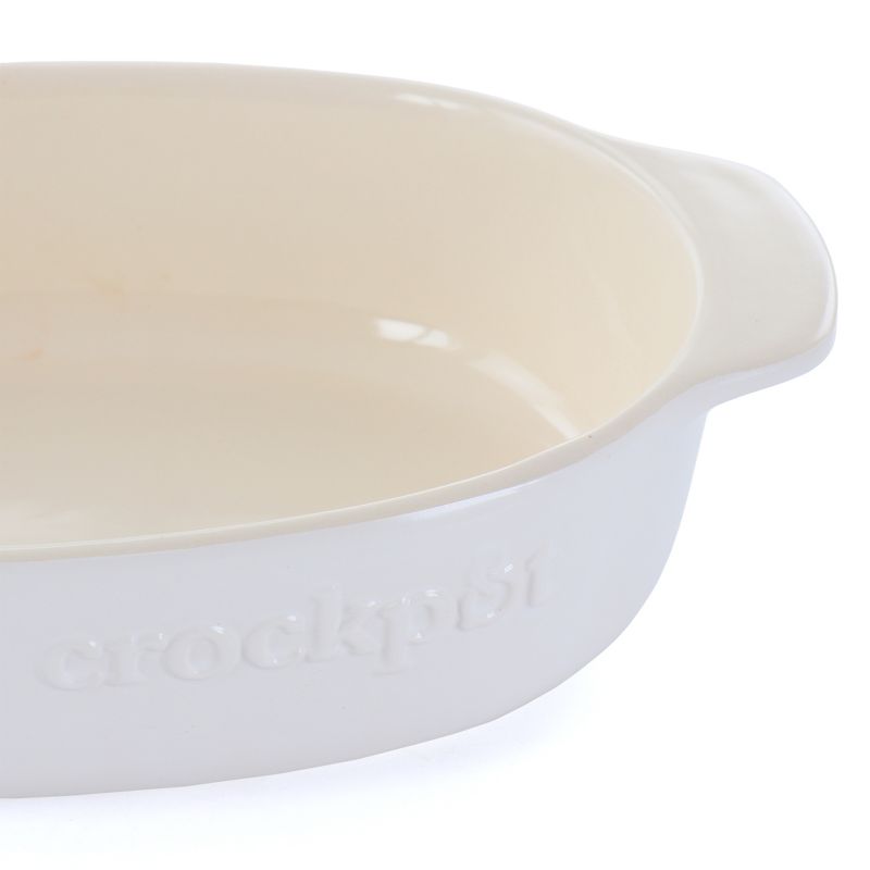 Crock Pot Artisan 2.5 Quart Oval Stoneware Casserole in White, 3 of 6